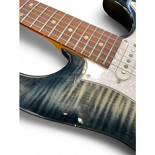 Used Ibanez AZ22S1F Standard Transparent Black Sunburst Solid Body Electric Guitar
