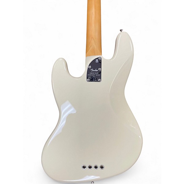 Used Fender American Professional II Jazz Bass Olympic White Electric Bass Guitar