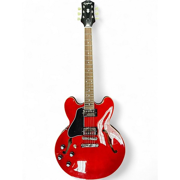 Used 2023 Epiphone ES335 IG Left-Handed Cherry Hollow Body Electric Guitar