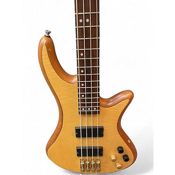 Used Schecter Guitar Research Stiletto Custom 4 String Natural Electric Bass Guitar