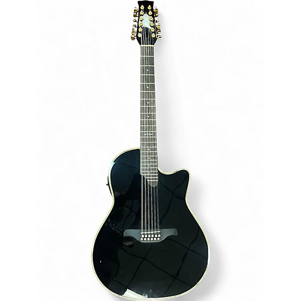 Used Alvarez DY8812 YAIRI Black 12 String Acoustic Electric Guitar