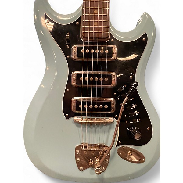 Vintage 1960s Hagstrom H-III POWDER BLUE Solid Body Electric Guitar