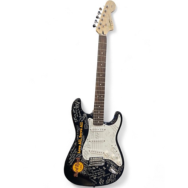Used 2014 Squier Affinity Stratocaster Black Solid Body Electric Guitar