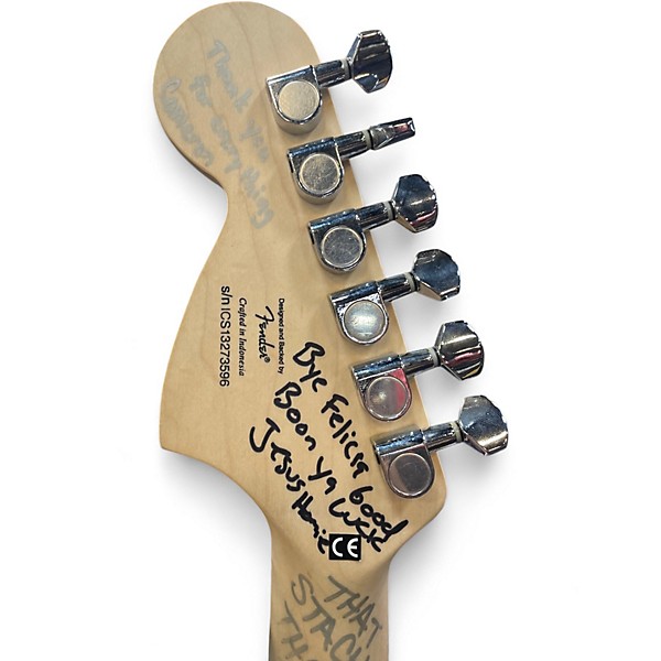 Used 2014 Squier Affinity Stratocaster Black Solid Body Electric Guitar