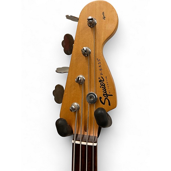 Used Squier Precision Bass Black Electric Bass Guitar