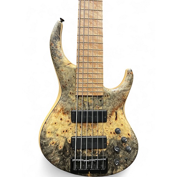 Used MTD 635-24 6 String Buckeye Burl Natural Electric Bass Guitar