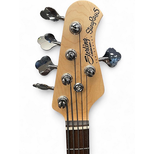 Used Sterling by Music Man Stingray 5 Ruby Red Burst Electric Bass Guitar