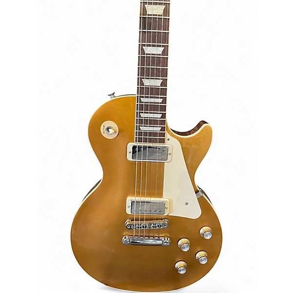 Used 2024 Gibson Les Paul Deluxe Gold Top Solid Body Electric Guitar