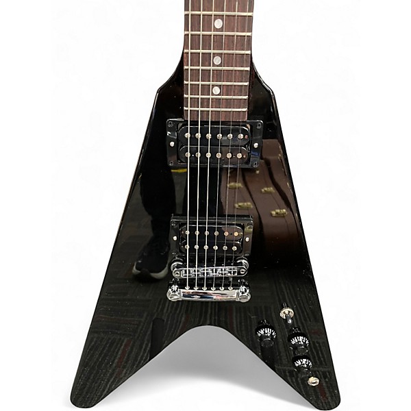 Used 2023 Gibson 1980s Ressiue Flying Vee Black Solid Body Electric Guitar