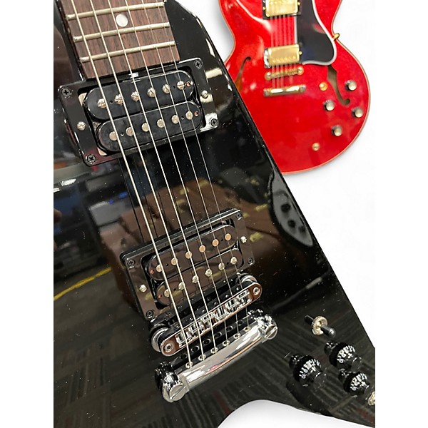 Used 2023 Gibson 1980s Ressiue Flying Vee Black Solid Body Electric Guitar