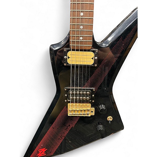 Used Aria Pro II ZZ DELUXE Black Solid Body Electric Guitar