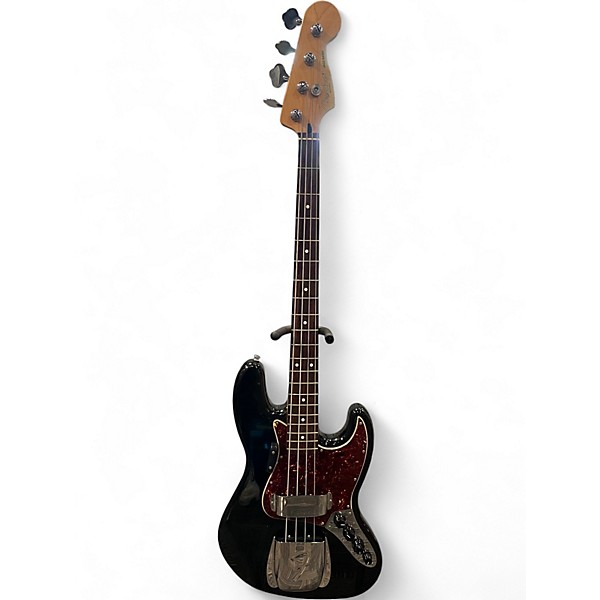 Used Fender Deluxe Active Jazz Bass Black Electric Bass Guitar