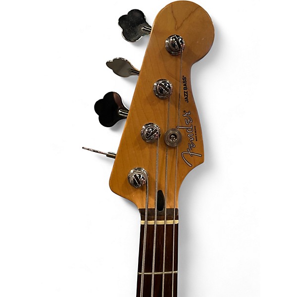 Used Fender Deluxe Active Jazz Bass Black Electric Bass Guitar