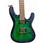 Used Schecter Guitar Research C-6 ELITE BLUE GREEN BURST Solid Body Electric Guitar