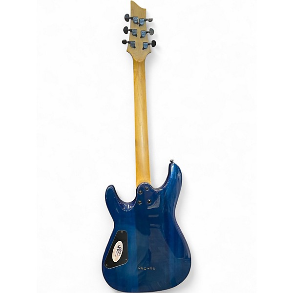 Used Schecter Guitar Research C-6 ELITE BLUE GREEN BURST Solid Body Electric Guitar