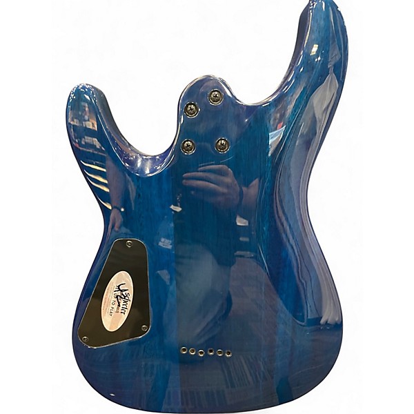 Used Schecter Guitar Research C-6 ELITE BLUE GREEN BURST Solid Body Electric Guitar