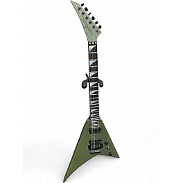 Used Jackson RR24M Randy Rhoads ARMY GRAB GREEN Solid Body Electric Guitar