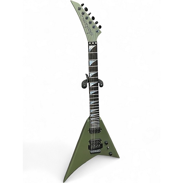 Used Jackson RR24M Randy Rhoads ARMY GRAB GREEN Solid Body Electric Guitar