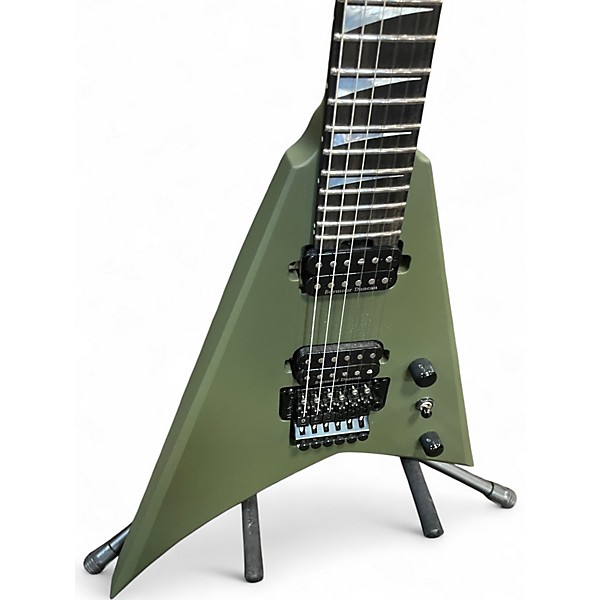 Used Jackson RR24M Randy Rhoads ARMY GRAB GREEN Solid Body Electric Guitar
