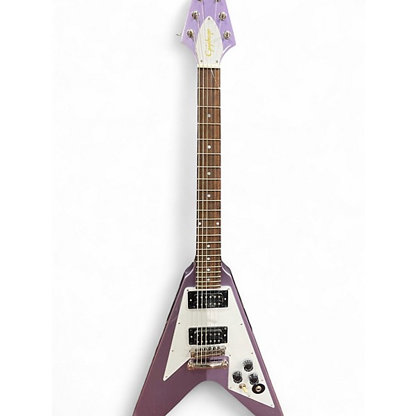 Used Epiphone Flying V Kirk Hammett Purple Solid Body Electric Guitar
