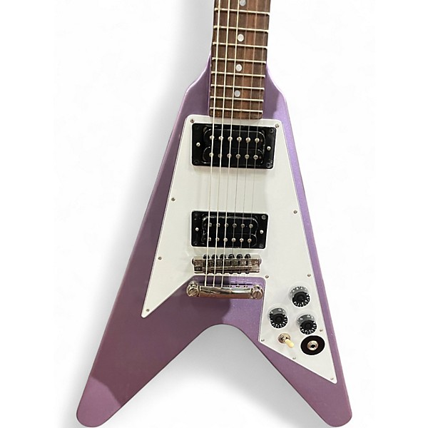 Used Epiphone Flying V Kirk Hammett Purple Solid Body Electric Guitar