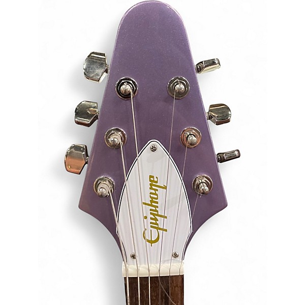 Used Epiphone Flying V Kirk Hammett Purple Solid Body Electric Guitar