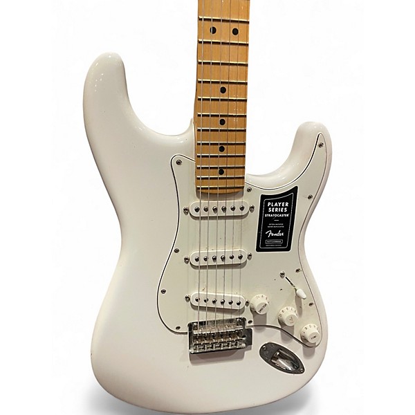 Used Fender Player Stratocaster Pearl White Solid Body Electric Guitar