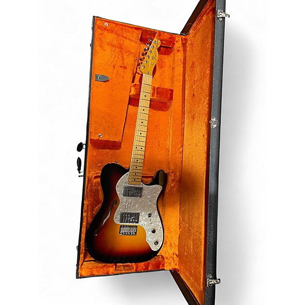 Used Fender American Vintage II 1972 Telecaster Thinline 3 Color Sunburst Hollow Body Electric Guitar