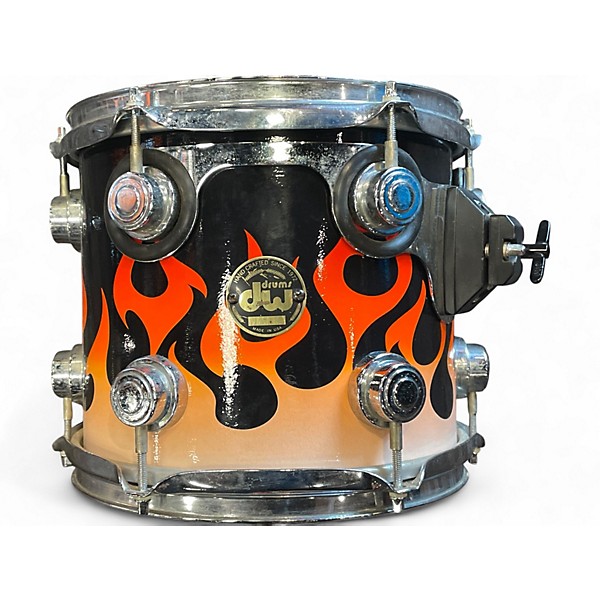 Used 1996 DW 4 Piece Pre-Collectors Tribal Flame Custom Graphic Drum Kit