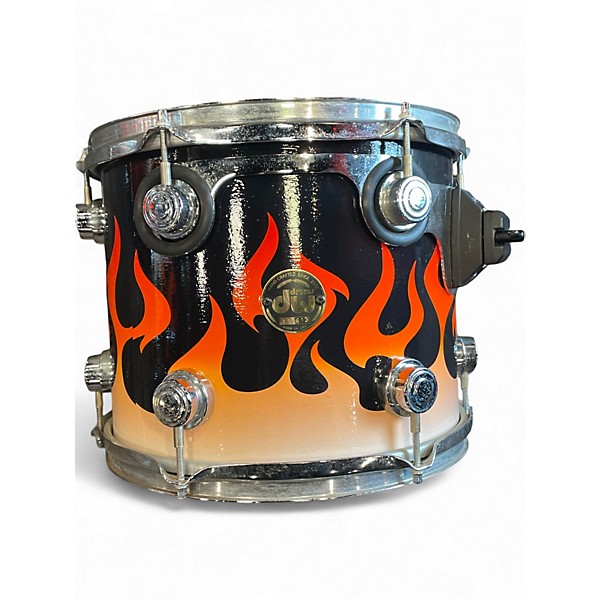 Used 1996 DW 4 Piece Pre-Collectors Tribal Flame Custom Graphic Drum Kit