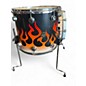 Used 1996 DW 4 Piece Pre-Collectors Tribal Flame Custom Graphic Drum Kit