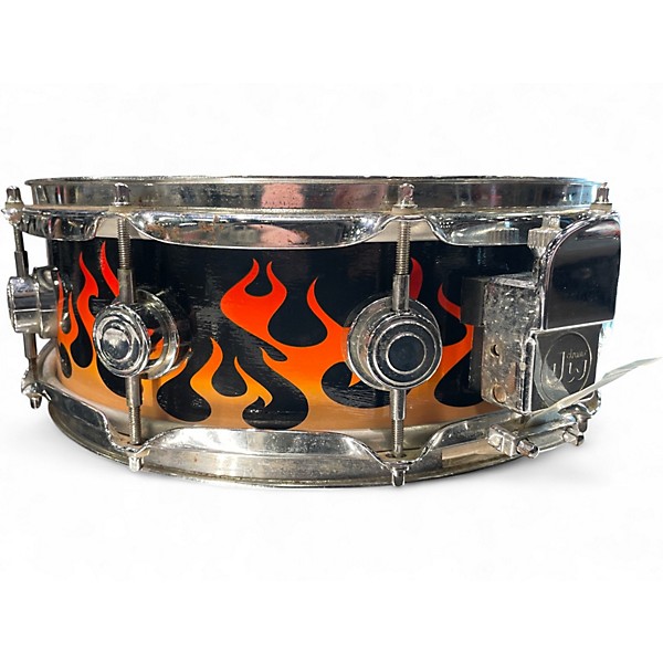 Used DW 14X5 Pre-Collectors Tribal Flame Snare Custom Graphic Drum