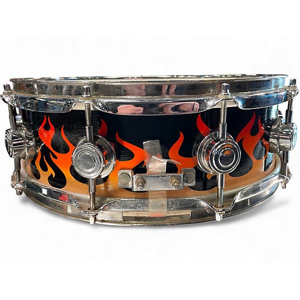 Used DW 14X5 Pre-Collectors Tribal Flame Snare Custom Graphic Drum