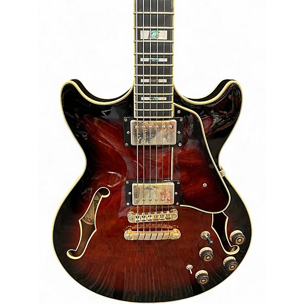 Used Ibanez AM153 Vintage Sunburst Hollow Body Electric Guitar