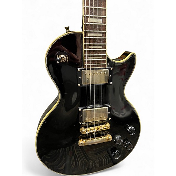 Used Epiphone Les Paul Custom Ebony Solid Body Electric Guitar