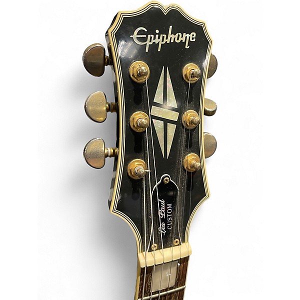 Used Epiphone Les Paul Custom Ebony Solid Body Electric Guitar