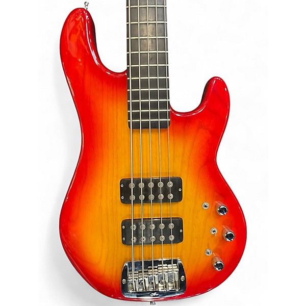 Used G&L USA L2500 5 String Cherry Sunburst Electric Bass Guitar