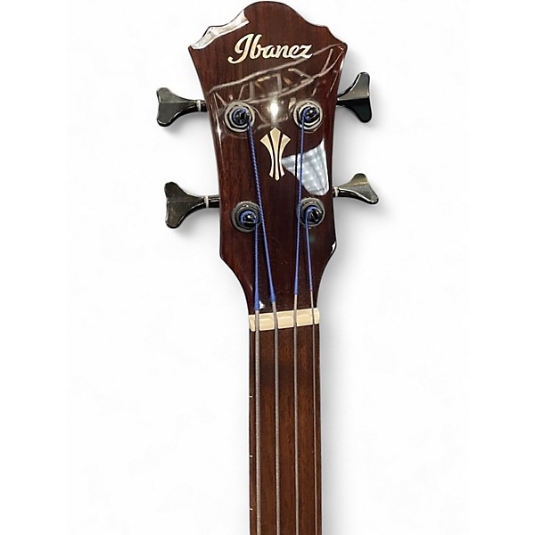 Used Ibanez AEGB24FE FRETLESS MAHOGANY SUNBURST Electric Bass Guitar