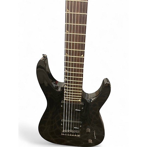 Used Jackson JS22-7 Dinky 7 String Black Solid Body Electric Guitar