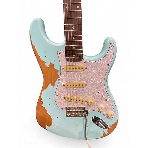 Used Squier Affinity Stratocaster Blue Solid Body Electric Guitar