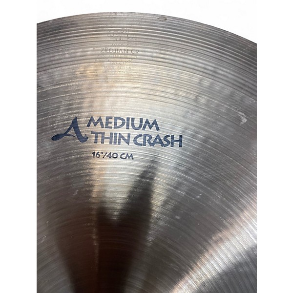 Used Zildjian 16in A Series Medium Thin Crash Cymbal