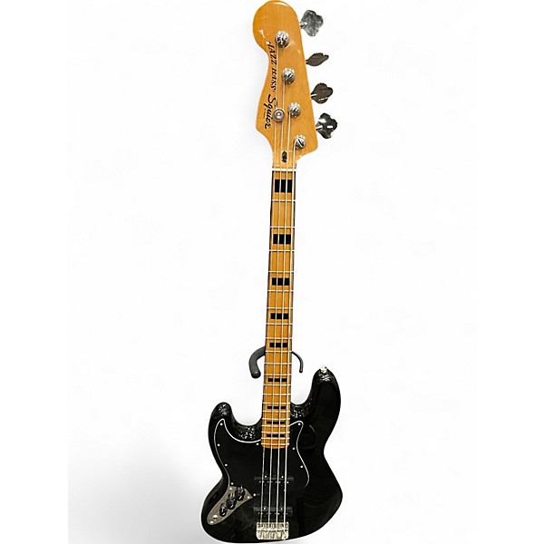 Used Squier Classic Vibe 70s Jazz Bass Black Electric Bass Guitar
