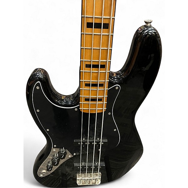 Used Squier Classic Vibe 70s Jazz Bass Black Electric Bass Guitar