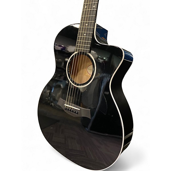 Used Taylor 214CE Deluxe Black Acoustic Electric Guitar