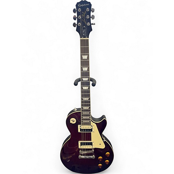 Used 2011 Epiphone Les Paul Traditional Pro Wine Red Solid Body Electric Guitar