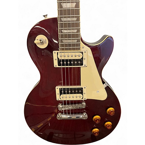 Used 2011 Epiphone Les Paul Traditional Pro Wine Red Solid Body Electric Guitar