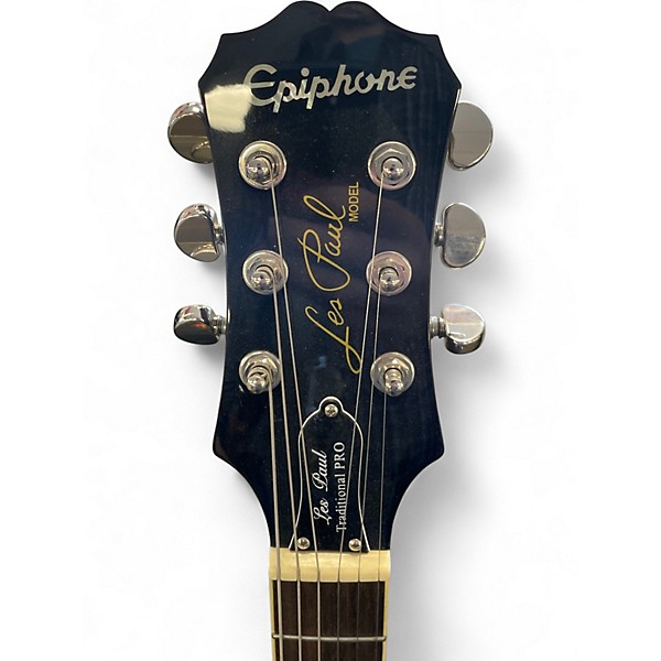 Used 2011 Epiphone Les Paul Traditional Pro Wine Red Solid Body Electric Guitar