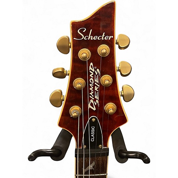 Used Schecter Guitar Research CLASSIC DIAMOND SERIES BROWN Solid Body Electric Guitar