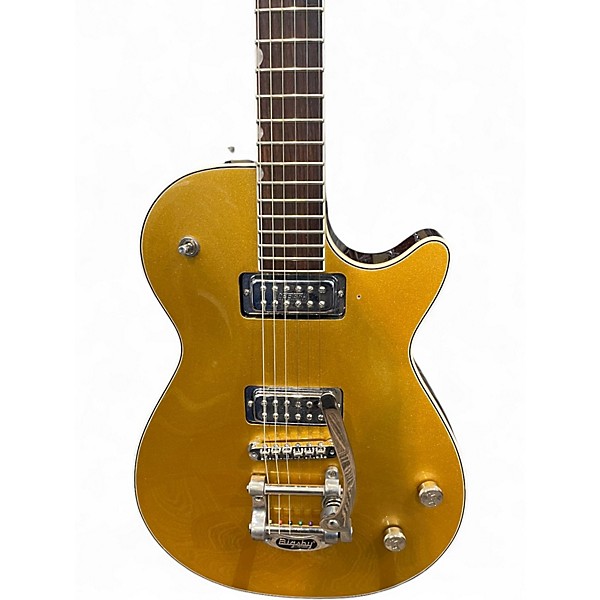 Used Gretsch Guitars JET SINGLE CUT MINI HUMBUCKER Gold Top Solid Body Electric Guitar