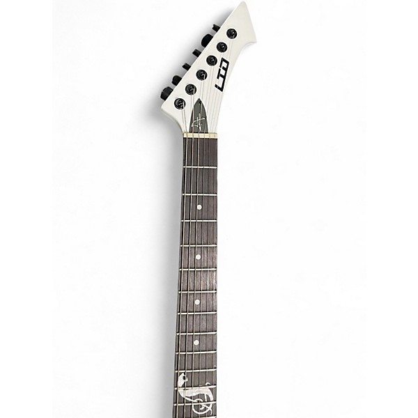 Used ESP LTD James Hetfield Snakebyte SNOW WHITE Solid Body Electric Guitar